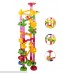 Tevelo Marble Run Coaster 85 Set 240 Rails Length 55 Building Elements 30 Plastic Race Marbles. Learning Railway Construction DIY Build Genius Maze Family Game Endless Fun Design Tower Track B01B4Y7ASK